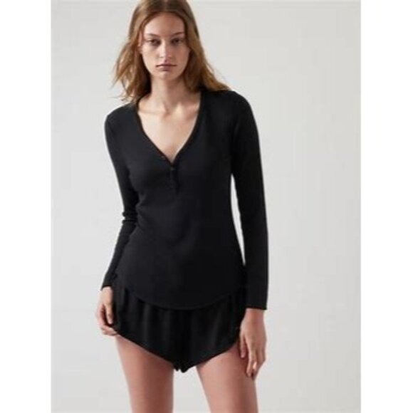 Athleta Wind Down Sleep Top in Black XL - Picture 1 of 7